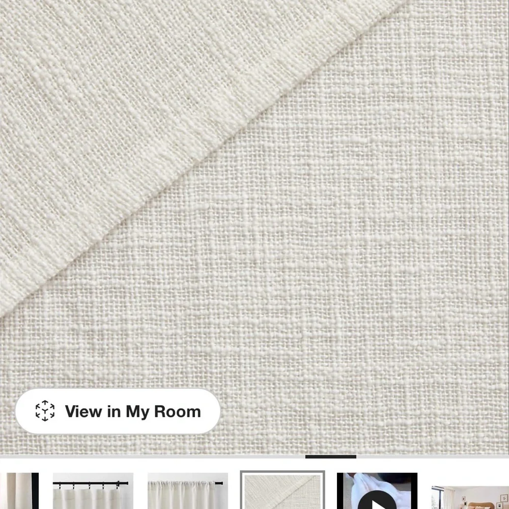 Crate & Barrel Lindstrom Sheer Ivory Curtain Panels